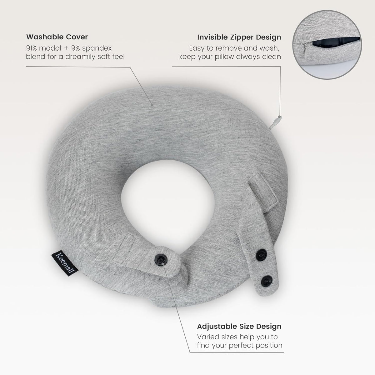 Inflatable Travel Pillow, Upgraded Travel Neck Pillow for Airplane Neck Support Sleeping - 3rd Generation, Double Comfort Plane Pillow - Portable Travel Essentials