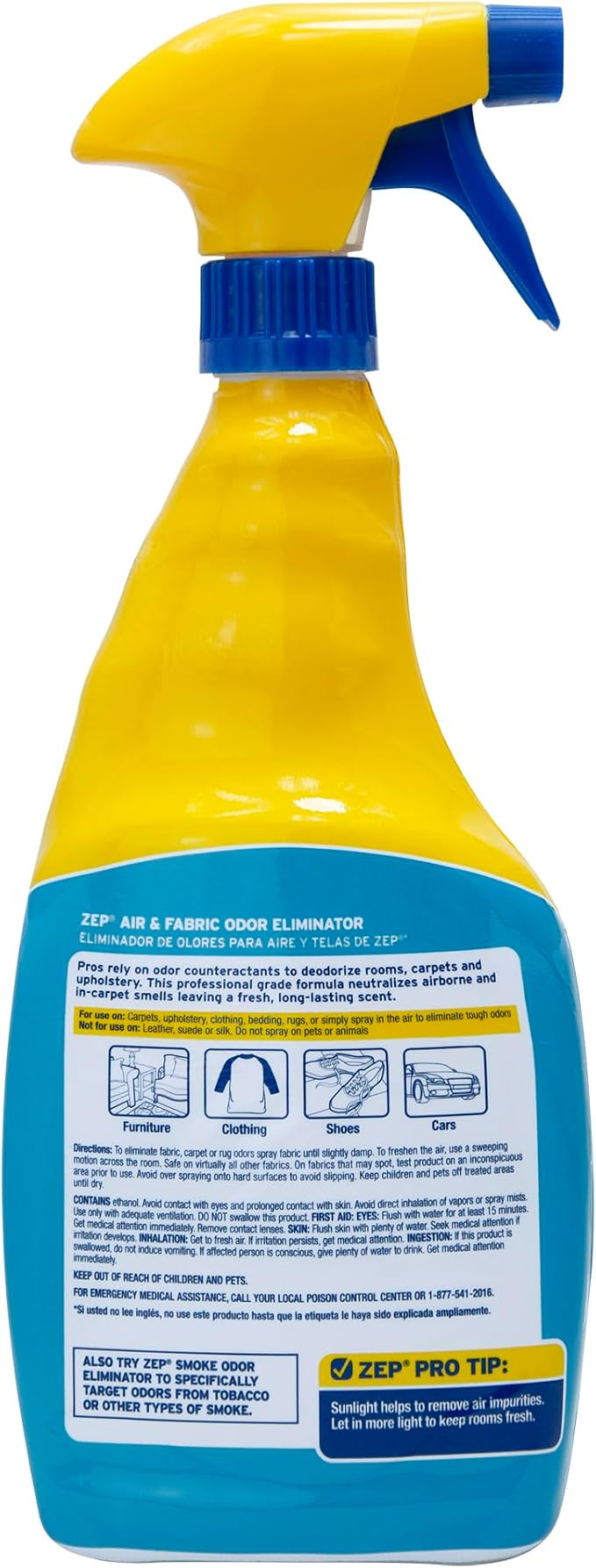 Zep Air and Fabric Odor Eliminator - 32 oz (Pack of 4) ZUAIR324 - Refresh Your Home, Office and Business
