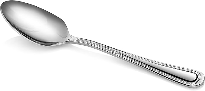 New Star Foodservice 58543 Bead Pattern, 8/0 Teaspoon, 6.3-Inch Set of 12