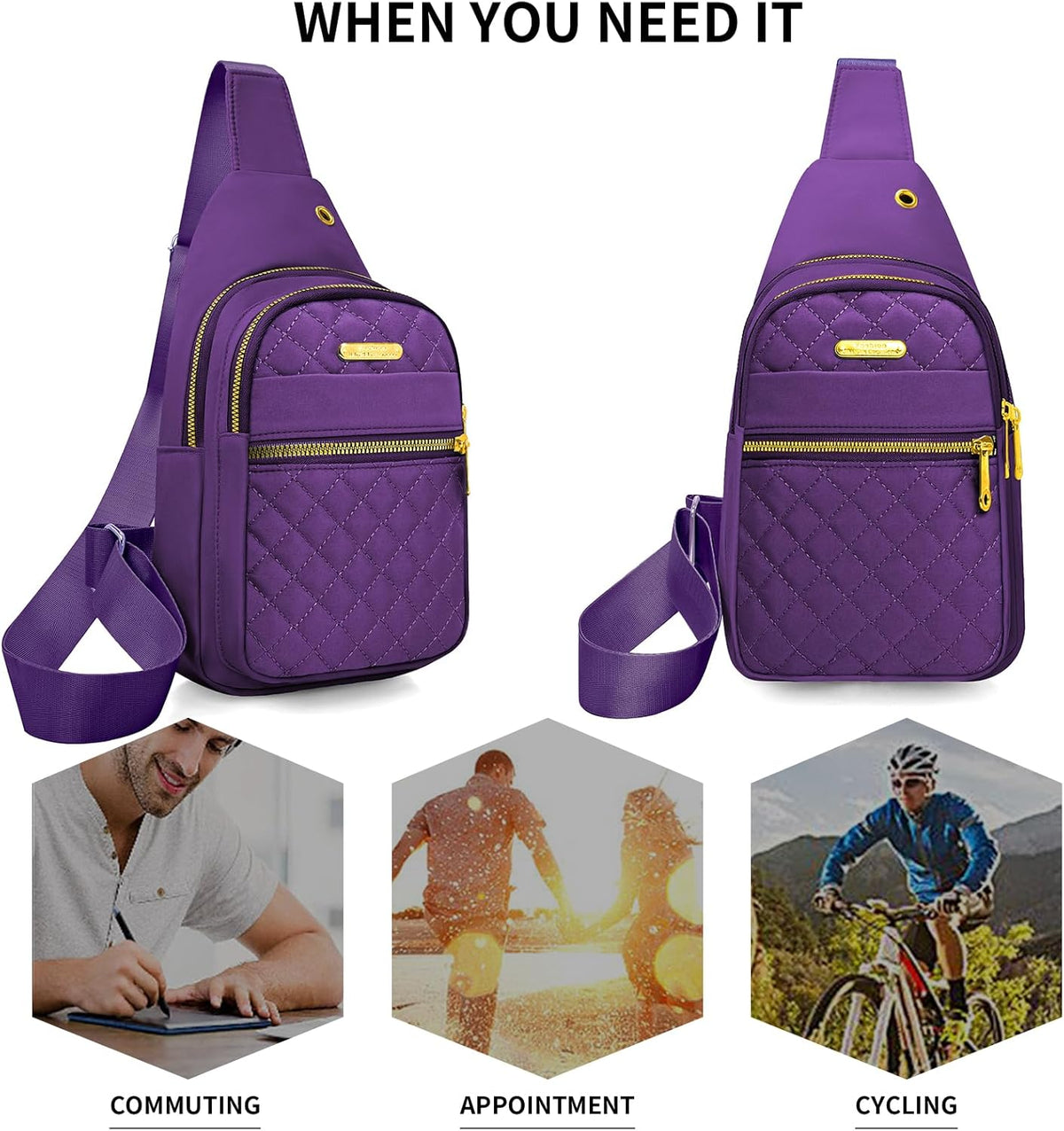 Small Sling Bag For Women Men Casual Crossbody Sling Backpack