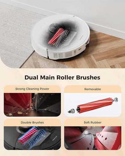 30 Pack Accessories Kit for Roborock S8 MaxV Ultra/S8 Max Ultra Robot Vacuum Cleaner, 2 Main Brushes, 6 Activated Carbon Dust Bags, 4+4 Mop Cloths, 4 HEPA Filters, 6 Side Brushes,1 Self-Cleaning Brush