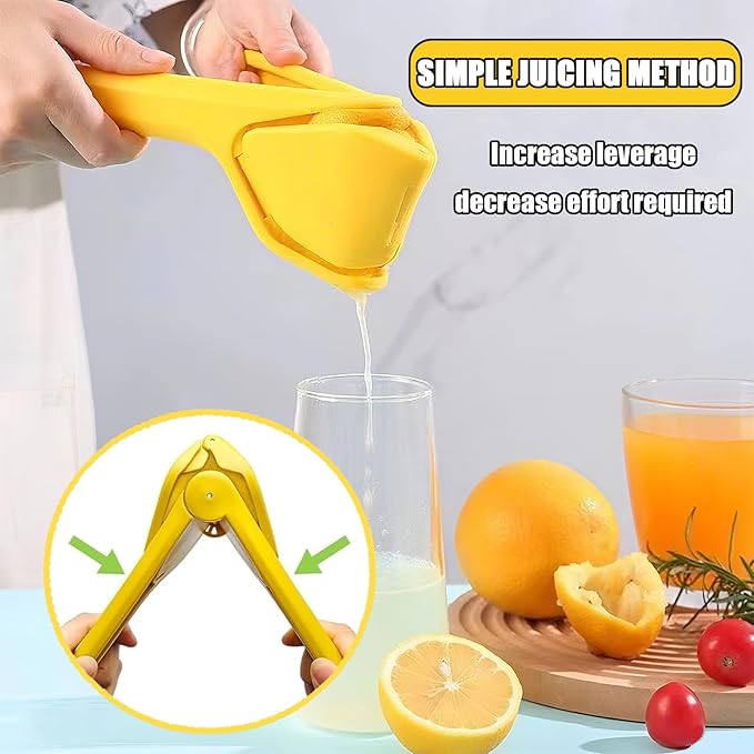 Lemon Squeezer, Effortless Manual Flat Lime Juicer Squeezer, Hand Citrus Press, Stainless Steel Orange Peeler Lemon Zester Grater, Easy to Make Juice From Lemon, Lime, Cirtus, Orange, Fruits（5 Pcs）