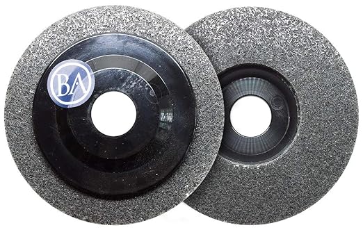 Benchmark Abrasives 4-1/2" Diameter Surface Preparation Non Woven Discs with 7/8" Arbor for Die Grinder Surface Grinding Polishing Burr Finish Rust Paint Removal (Pack of 10) - (Gray)