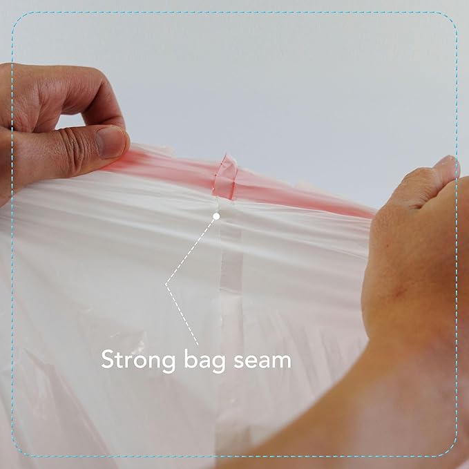 13 Gallon Drawstring Trash Bags, Unscented 200 Count Tall Kichen Garbage Bags, Pre-Separated, Ultral Strong, Leakproof, Sturdy, White