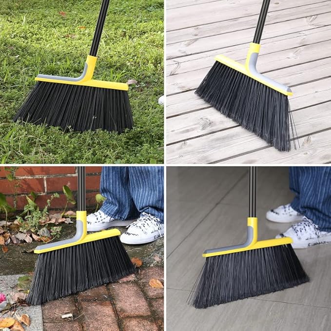 KeFanta Outdoor Broom for Floor Cleaning,58" Heavy-Duty Commercial Broom for Sweeping Concrete Courtyard Garage Patio Indoor Home Kitchen Office Lobby
