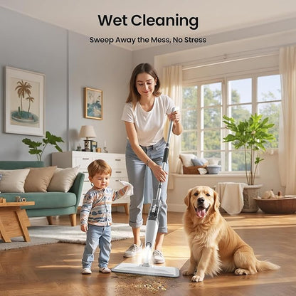 Spray Mops for Floor Cleaning, Xlife Microfiber Dust Mop with 3 Washable Pads Mop with Sprayer Wood Mops Commercial Home Use for Wood Hardwood Laminate Ceramic Tiles Floor-Gray (No Cleaner)