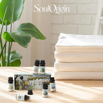 Laundry Fragrance Oils Set, Essential Oil for Diffuser, Aromatherapy Gift, Clean Scent Diffuser Oil, Use with Wool Dryer Balls,Chamomile, Fresh Cotton, Sage, Cedar, Lavender, Cherry Soap