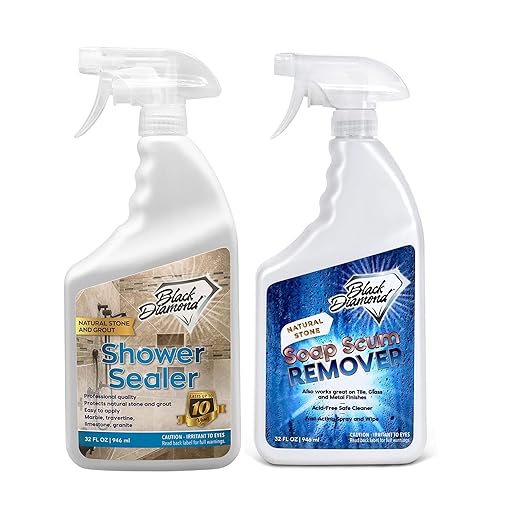 Natural Stone and Grout Penetrating Shower Sealer. Marble, Granite Travertine, Limestone. Protects The Surface from Damage and Build-up for up to Ten Years! (2 Quart)