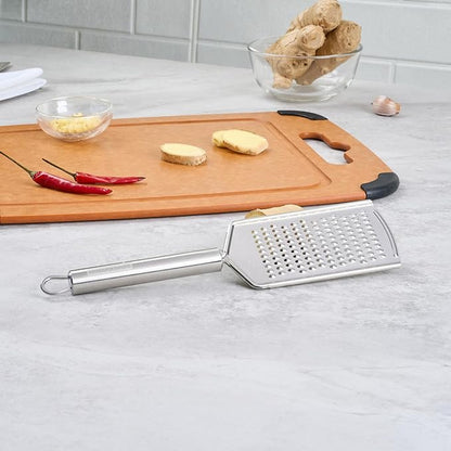 Restaurantware-German Standard Fine Handheld Graters, 24 Flat Cheese Graters - Dishwashable, Durable, Stainless Steel Food Grater With Handle, Suitable For Chocolate, Nutmeg, Garlic, Lemon