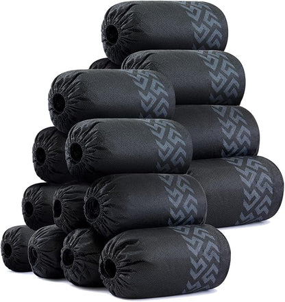 Non-Slip Shoe Covers Disposable, XL Large 200-Pack | Black Breathable Boot Covers for Indoor Use | Stretchable, Durable Non-Woven Fabric | Fits Men's Size Up to 13, Shoe Protectors for Home & Work