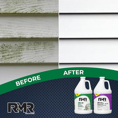 RMR Brands DIY Mold Remover Bundle - Complete Mold Killer & Stain Remover Bundle - Mold and Mildew Prevention Kit, Disinfectant Spray, Includes 2-1 Gallon Bottles