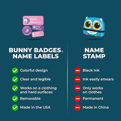 Personalized Daycare Name Labels for Kids (130 Labels) - Custom Waterproof Name Stickers for Clothing Tags, Water Bottles, Lunch Boxes and School Supplies (Animals)