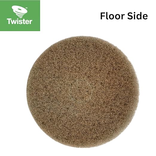 Diversey DD1229105 TASKI Twister Intellipad Diamond Coated Floor Machine Cleaning Pad, Made in USA, Burnish to High Super Gloss Finish, Grey/Brown, 13-inch (Pack of 2)