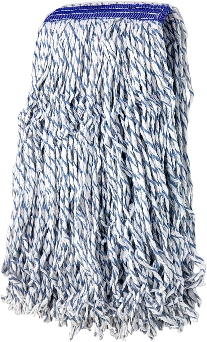 KLEEN HANDLER Cut End Finish Mop | 1.25" Universal Headband, Maximum Absorption Finishing Mop, Pack of 1