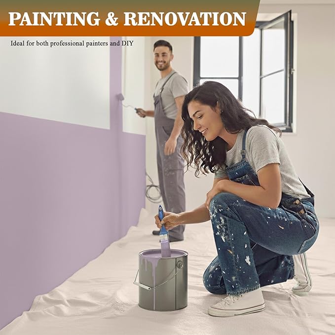 All Purpose Canvas Drop Cloths - Drop Cloth for Painting, Floor Cover, Heavy Duty Protection for Furniture & Surfaces, Reusable Painters Canvas Tarp for Renovation & Home (9x12 Feet)