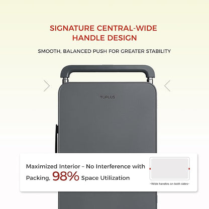 TUPLUS 20” Carry-On Hardside Luggage Lightweight ABS Travel Suitcase with Wide Handle Spinner Wheels TSA Combination Lock, Balance Series 2.0, Stone Grey