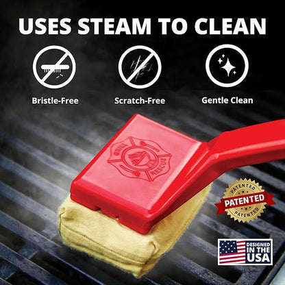 Grill Rescue BBQ Replaceable Scraper Cleaning Head, Bristle Free - Durable and Unique Scraper Tools for Cast Iron or Stainless-Steel Grates, Barbecue Cleaner (Non Scraper Brush)
