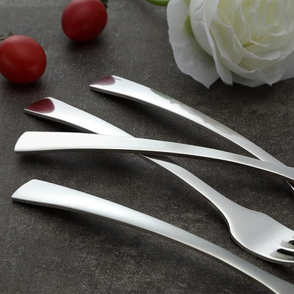 12-Piece Dinner Fork Set, 8-Inch Silverware, 3-Tine Forks, Top Food Grade Stainless Steel, Highly Mirror Polished, Dishwasher Safe
