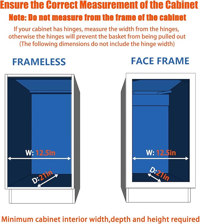 ROOMTEC Pull Out Cabinet Organizer, Cabinet Pull Out Shelves 11" W x 18" D, Heavy Duty Cabinet Drawers Slide Out Kitchen Cabinet Organizers Storage Shelf