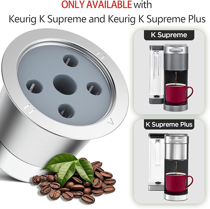 Reusable K Cups for Keurig K Supreme | Refillable K cups for Keurig K Supreme (Plus) Coffee Maker