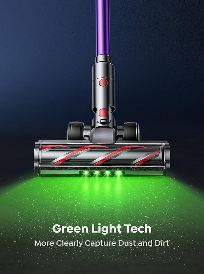 Cordless Vacuum Cleaner, 600W 50KPA 65 Mins Vacuum Cleaners for Home, Cordless Stick Vacuum with Powerful Suction, Wall Mount Charging Dock, Rechargeable Vacuum for Pet Hair/Carpet/Hardwood Floors