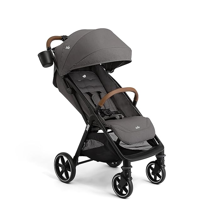 Joie Nutmeg Compact Stroller – Lightweight and Compact Stroller with One-Hand Fold (Thunder)