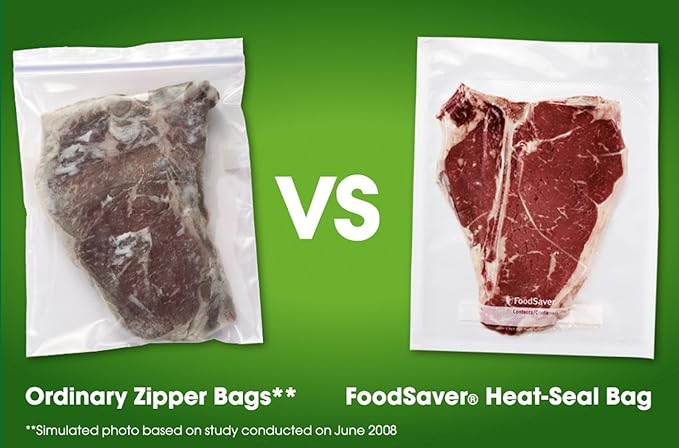 FoodSaver Custom Fit Vacuum Sealer Bags, Airtight Food Storage and Sous Vide Rolls, BPA-Free, 11 x 16' (Pack of 3)