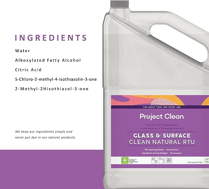 Commercial Industrial Glass & Surface Clean, Non-Toxic Biodegradable Multi-Surface Cleaner Solution, ECOLOGO Certified (4)