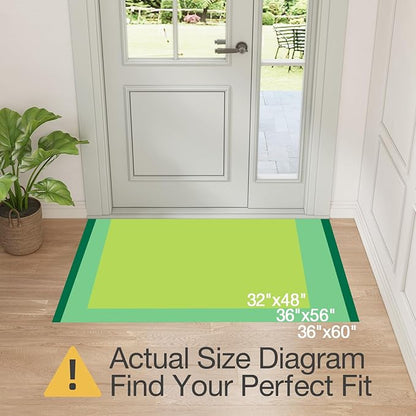 LUMI Indoor Door Mat 36"x59", Ultra Thin Low Profile Non-Slip Doormat for Home Entrance, Absorbent & Stain-Resistant Welcome Mats, Washable Entryway Mat for Front Door, Patio, Porch, Grey