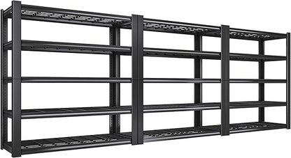 REIBII 3010LBS Storage Shelves 72" H Garage Shelving Heavy Duty Metal Shelving 5 Tier Adjustable Metal Shelves for Storage for Kitchen Pantry Warehouse Basement 72" H x 35.5" W x 16" D, 3 Pack