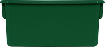 Wood Designs Cubby Storage Bin, Heavy Duty Plastic Containers for Kids Green Cubby Tray Set of 30