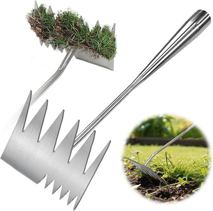 2025 Upgraded Weed Puller Tool, 6-Tooth Manganese Steel Manual Weeders, Portable Garden Weed Remover Tools for Vegetable Gardening Backyard Farm Planting & Weeding