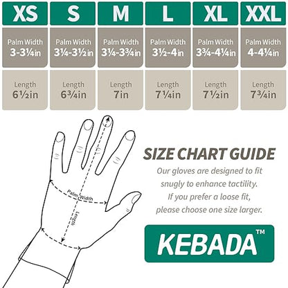 Kebada W1 Work Gloves for Men and Women, 12 Pairs Touchscreen Safety Gloves with Grip, PU-Coated, Ideal for Light & Medium Duty Tasks, White, XX-Large