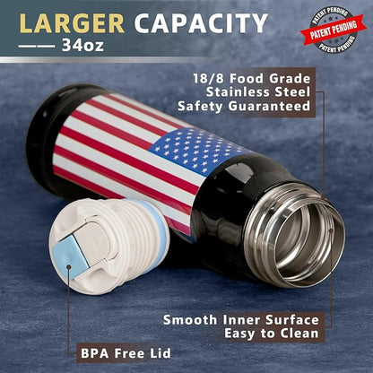 Men Gifts for Christmas from Daughter Son, 17 oz American Flag Bullet Tumbler, Best Dad Ever Gifts, Mens Stocking Stuffers Idea, Christma Presents for Dad Men