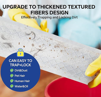 30 Count Ultrathick Microfiber Mop Pads Refills for Bona Hardwood Floor Cleaner & All 15''-17''Hook & Loop System Mop.Disposable Heavy Duty Mopping Pads for Floors Cleaning.