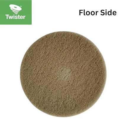 Diversey DD800576 TASKI Twister Intellipad Diamond Coated Floor Machine Cleaning Pad, Made in USA, Burnish to High Super Gloss Finish, Grey/Brown, 21-inch (Pack of 2)