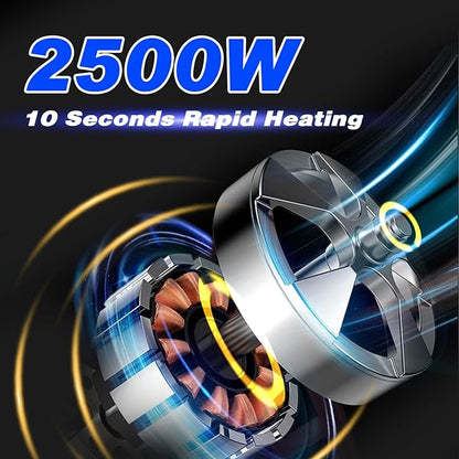2500W Handheld Steam Cleaner,Portable Car Steamer For Auto Detailing,High-Temperature and Pressure Steam Cleaner For Home, Steam Cleaning Machine for Furniture,Kitchen,Grout,Floor,Tile (Blue)