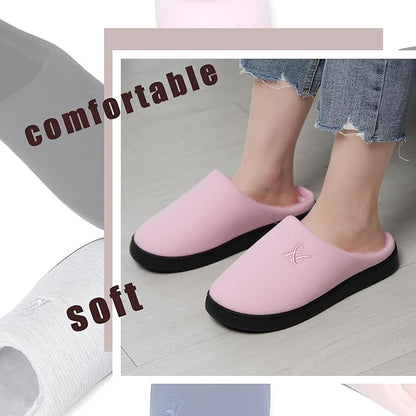 Memory Foam Slippers for Women's and Men's Casual House Shoes