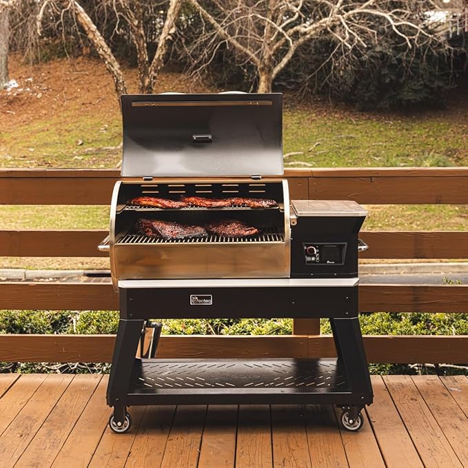 recteq Pellet Smoker Grill Deck Boss 800, Electric Pellet Smoker, Outdoor Grills & Smokers, Wi-Fi-Enabled BBQ Grill