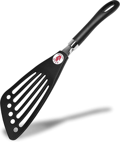Seki Japan Left Handed Spatula Egg Flipper Fish Spatula Cookware - Slotted Turner Egg Flipper Utensils 12” for Left Handed Gifts
