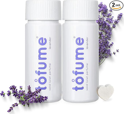 Effervescent Bathroom Air Freshener - Floral Lavender - Toilet Deodorizer, Bathroom Odor Eliminator, Flushable Air Freshener Toilet Tablets, 2 Pack (60 Tablets)