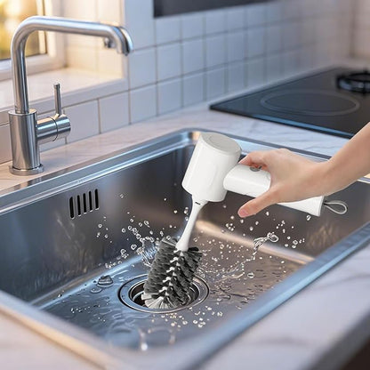 Electric Scrubber Spin- Rechargeable Cordless Handheld Spin Brush with 4 Replacement Brushs with 2 Adjustable Speed Mode for Kitchen,Sink, Bathtub Stovetop ect.