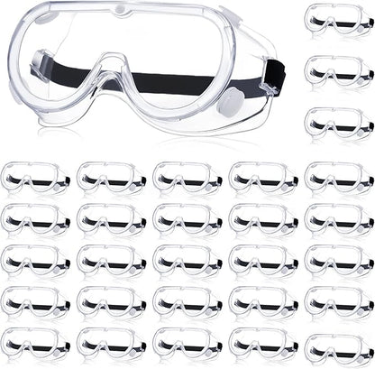 Yunsailing Protective Safety Goggles Lab Over Glasses Clear Anti Fog Eye Protection Goggles for Men Women