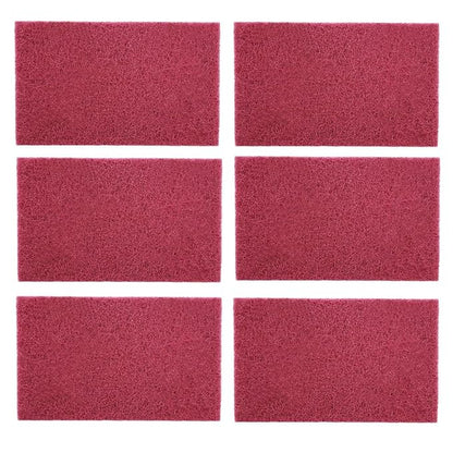 3M Scotch Brite 7447 Very Fine Grade General Purpose Sanding Hand Pads 6Pcs 200 x 125mm/8" x 5" Red
