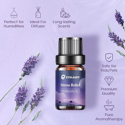 Sleep Essential Oils, Essential Oil Blends for Diffusers for Home (Relax, Stress Relief, Fresh Breathe, Sweet Dreams) Candle Making Scents, Relaxation Gift for Women and Men