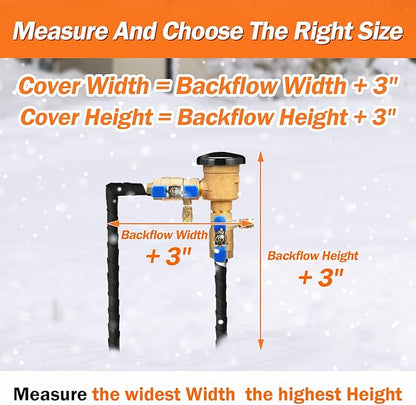 TOHONFOO Backflow Preventer Pipe Insulation Cover (5°F) - Irrigation Sprinkler Valve Insulated Pouch - Water Well Pump Cover - Sturdy 5 Layers for Winter Freeze Protection, 28" W x 36" H, Brown