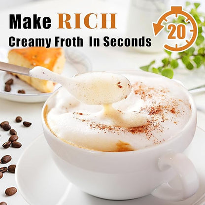 Nahida Rechargeable Milk Frother Wand for Coffee Include Stand - Light Purple