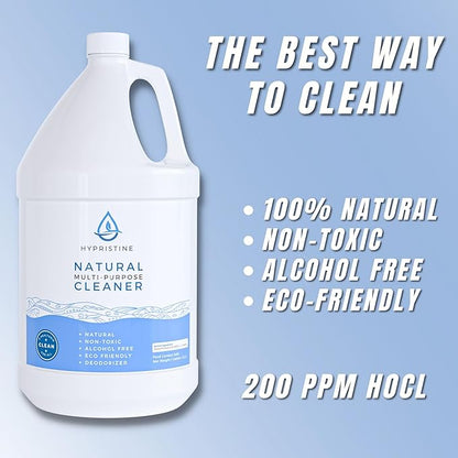 PURE Hypochlorous Acid Spray, Multi-Purpose Cleaner, Superior Shelf Life, 0% Bleach, 0% Alcohol, Food Contact Safe, Eliminate Non-Living Allergens, Remove Pet Odor, Clean Any Surface