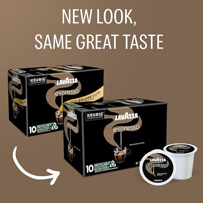 Lavazza Espresso, Single-Serve Keurig K-Cup Pods, Medium Roast Coffee, 60-Count Box (6 Packs of 10)