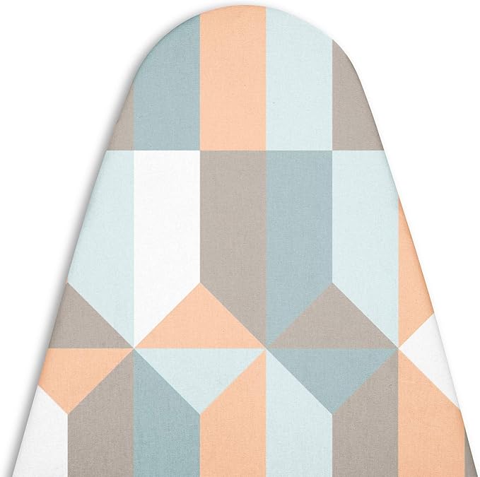 Encasa Homes Replacement Ironing Board Cover with Extra Thick Pad, Made in India, Standard (Fits Medium Boards 14 x 42 inch) Elasticated, Scorch Resistant, Durable - Blocks